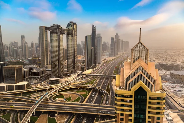 Вид Воздуха Центр Дубая Летом Объединенные Арабские Эмираты — стоковое фото