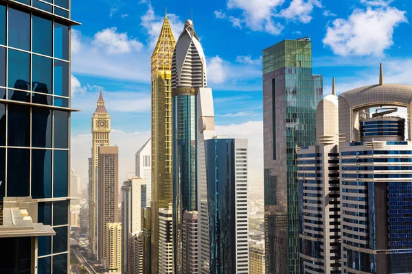 Вид Воздуха Центр Дубая Летний День Объединенные Арабские Эмираты — стоковое фото