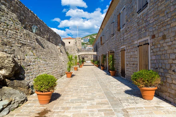 Citadellet Gamla Stan Budva Vacker Sommardag Montenegro — Stockfoto