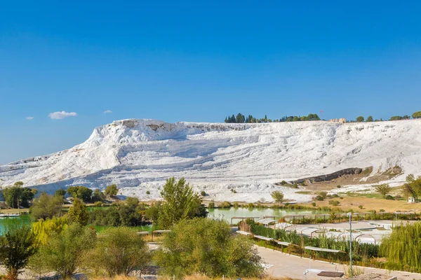 stock image Travertine pools and terraces in Pamukkale, Turkey in a beautiful summer day