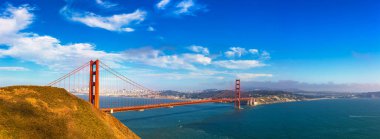 San Francisco, Kaliforniya 'daki Golden Gate Köprüsü Panoraması, ABD