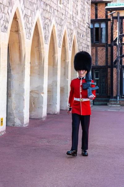 Windsor Wielka Brytania Czerwca 2022 Królewska Gwardia Służbie Windsor Castle — Zdjęcie stockowe