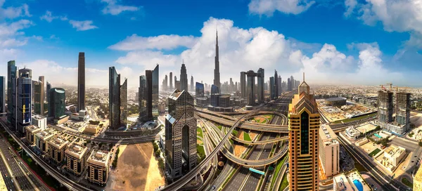 Flygfoto Över Centrala Dubai Sommardag Förenade Arabemiraten — Stockfoto