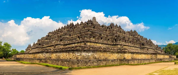 Panorama Buddist Tempel Borobudur Nära Yogyakarta Stad Central Java Indonesien — Stockfoto