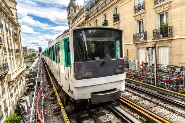 Paris Metro is the one of the largest underground system in the world in Paris in a summer day, France