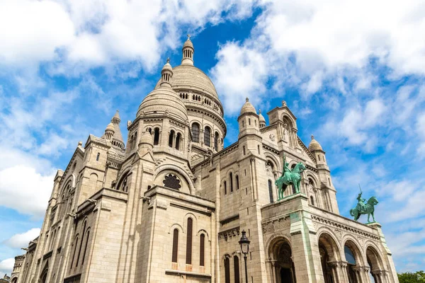 Basilika Hati Kudus Bukit Montmartre Paris Basilika Sacre Coeur Pada — Stok Foto