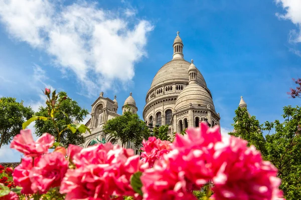 파리의 몽마르트르 언덕에있는 대성당 사크레쾨르 대성당 여름날 프랑스 — 스톡 사진