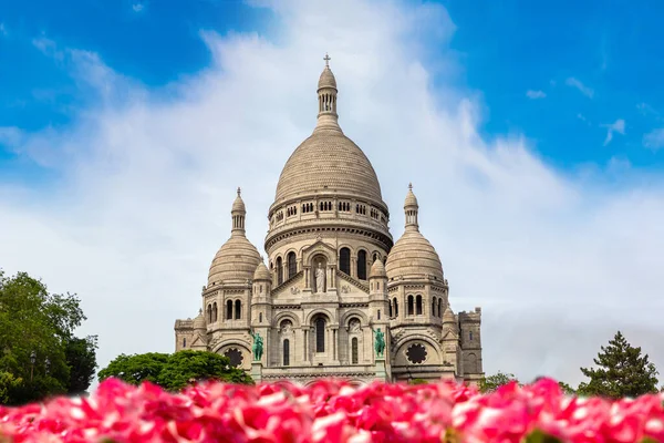 파리의 몽마르트르 언덕에있는 대성당 사크레쾨르 대성당 여름날 프랑스 — 스톡 사진