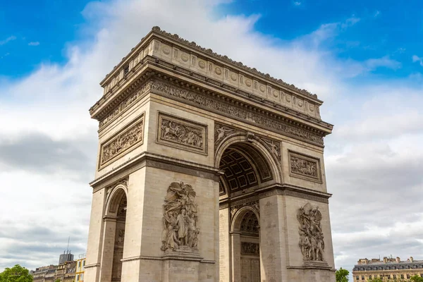 Arco Triunfo Paris Paris Dia Verão França — Fotografia de Stock
