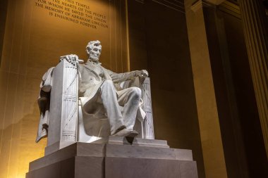 Abraham Lincoln heykeli Washington DC, ABD 'de Lincoln Memorial' da