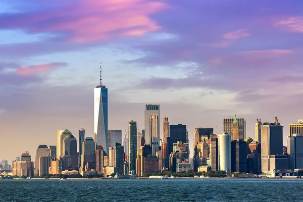 Blick Auf Manhattan Bei Sonnenuntergang New York City Usa — Stockfoto