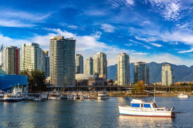 Vancouver, Kanada 'da güneşli bir günde sahte dere