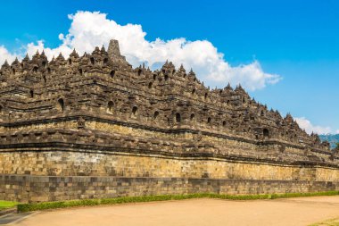 Yogyakarta şehri yakınlarındaki Buddist tapınağı Borobudur, Orta Java, Endonezya