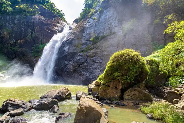 Dunhinda Waterfall Sunny Day Sri Lanka — Stock Photo, Image