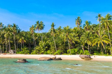 Güneşli bir günde güzel tropikal plajlar