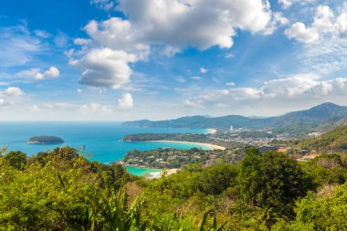 Tayland 'da bir yaz günü Phuket' te Karon Manzarası