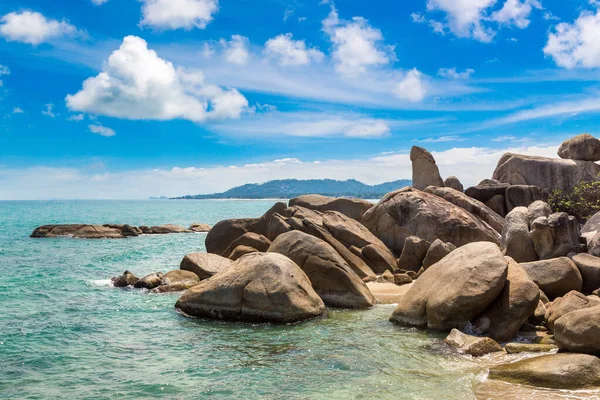 Hin Hin Dziadek Babcia Rock Wyspie Koh Samui Tajlandia Letni — Zdjęcie stockowe