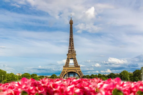 Menara Eiffel Paris Musim Panas Yang Cerah Perancis — Stok Foto