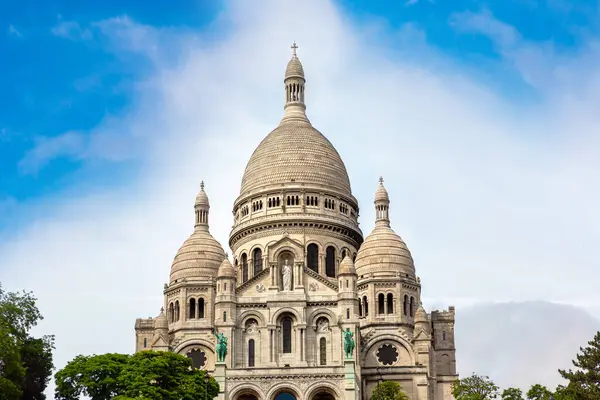 Basilica Sacred Heart Montmartre Hill Paris Basilica Sacre Coeur Summer — Stock Photo, Image