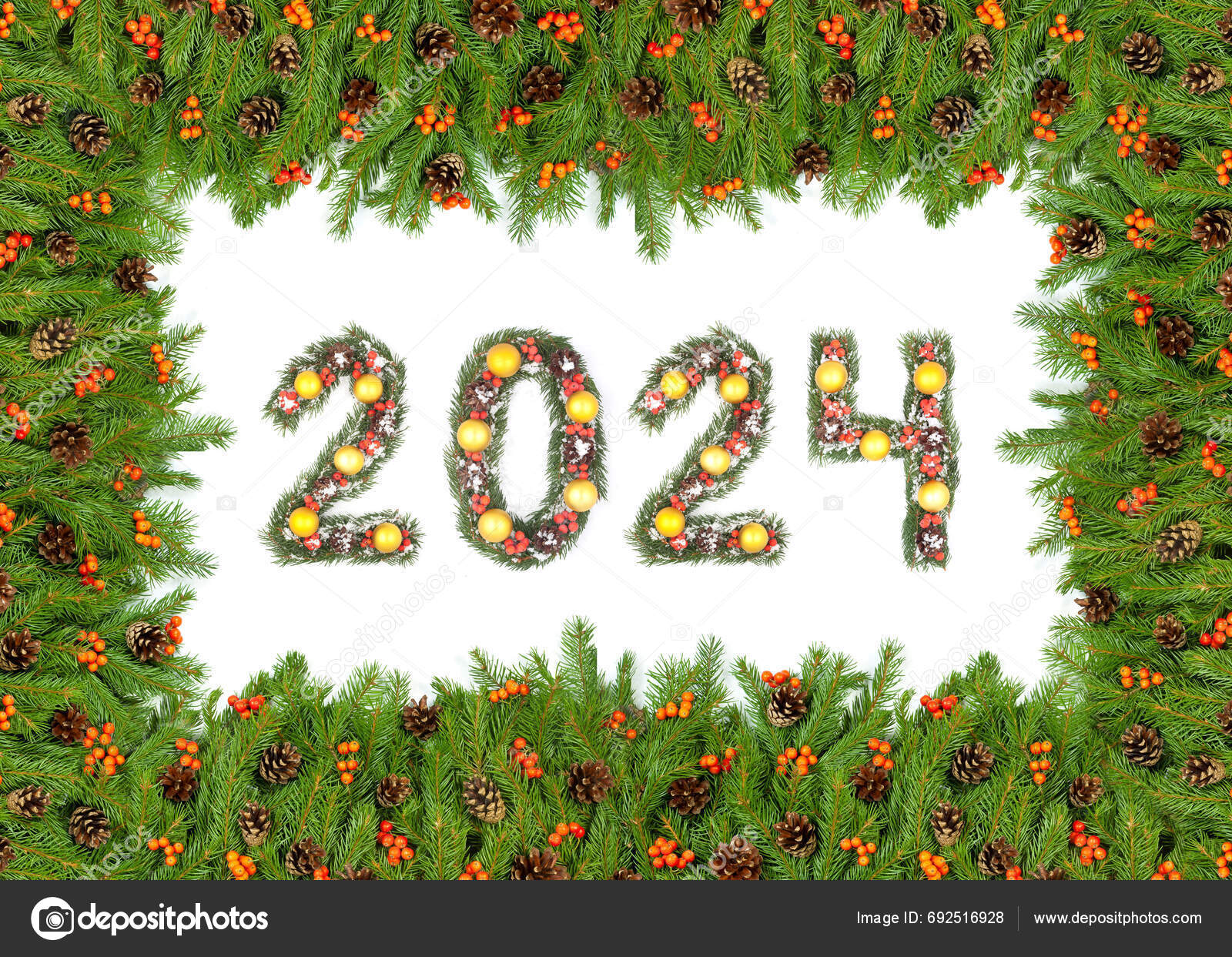 Christmas Tree Framework 2024 Number Made Christmas Tree Branches   Depositphotos 692516928 Stock Photo Christmas Tree Framework 2024 Number 