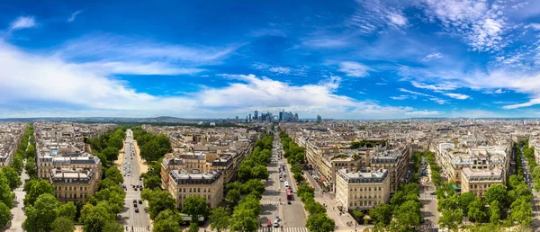 Panorama Aerial View Paris Summer Day France — Stock Photo, Image
