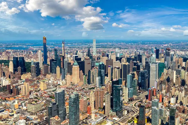 Panoramisch Uitzicht Manhattan New York City Verenigde Staten — Stockfoto