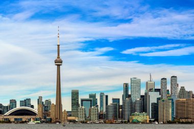 Güneşli bir günde Toronto 'nun panoramik manzarası, Ontario, Kanada