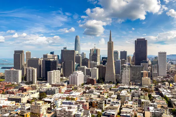 Vista Aérea Panorámica San Francisco California —  Fotos de Stock