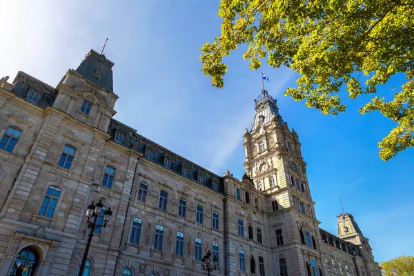 Budynek Parlamentu Quebec Mieście Quebec Słoneczny Dzień Kanada — Zdjęcie stockowe