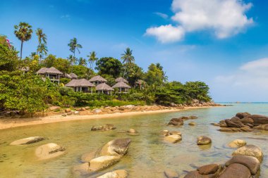 Samui Adası, Tayland 'daki güzel tropikal plaj