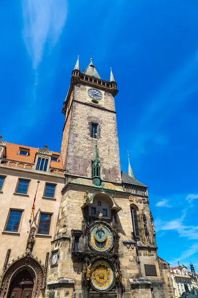 Horloge Astronomique Prague Par Une Belle Journée Été République Tchèque Photo De Stock