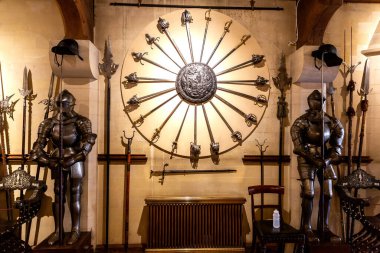 ARUNDEL, BİRLİK KINGDOM - 9 Eylül 2023: Arundel, İngiltere 'deki Arundel Kalesi' nin İçi