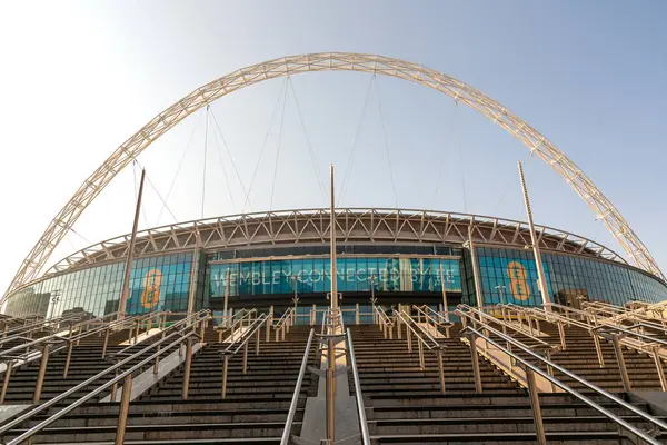 London Storbritannien September 2023 Wembley Stadium Wembley Park London Solig Royaltyfria Stockbilder