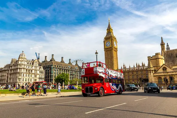 London September 2023 Symbole Von London Big Ben Und Roter lizenzfreie Stockbilder