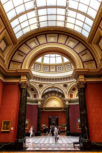 Londra Settembre 2023 Interno Della National Gallery Trafalgar Square Londra Fotografia Stock