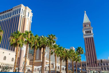 LAS VEGAS, ABD - 29 Mart 2020: Las Vegas, Nevada, ABD 'deki Venedik Otel ve Kumarhanesi