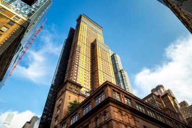NEW YORK CITY, ABD - 29 Mart 2020: New York 'taki Carnegie Hall Binası, ABD