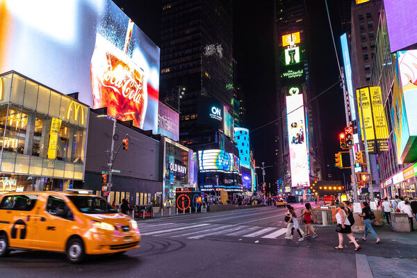 Nueva York City Estados Unidos Marzo 2020 Times Square Por — Foto de Stock