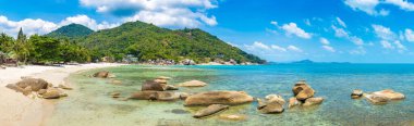 Gümüş Beach Koh Samui Adası, Tayland bir yaz günü Panoraması