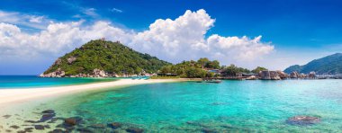 Nang Yuan Adası, Koh Tao, Tayland'da bir yaz günü Panoraması