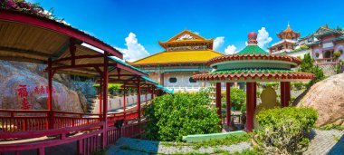 Georgetown, Penang Adası, Malezya 'daki Kek Lok Si Tapınağı Panoraması
