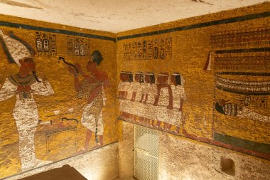 Krallar Vadisi 'nde Firavun Tutankamon' un Mezarı, Luxor, Mısır