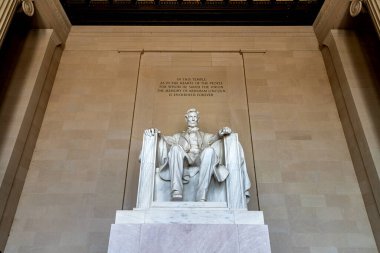 Abraham Lincoln heykeli Washington DC, ABD 'de Lincoln Memorial' da