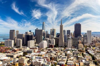 San Francisco, California, ABD 'nin panoramik hava manzarası