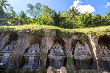Pura Gunung Kawi tapınağı Bali, Endonezya 'da güneşli bir günde
