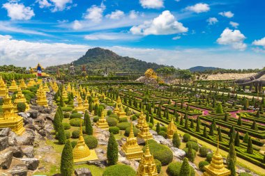 Nong Nooch Tropik Botanik Bahçesi, Pattaya, Tayland güneşli bir günde