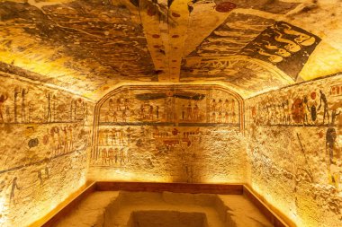 Krallar Vadisi, Luxor, Mısır 'da Firavun Ramses III' ün mezarı.