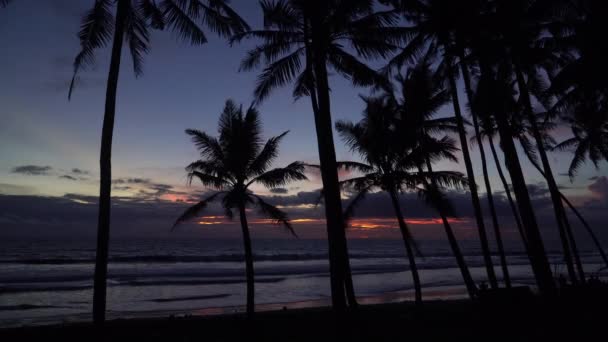 Real Time Static Twilight Sunset Footage Indian Ocean Tide Shot — Stock Video