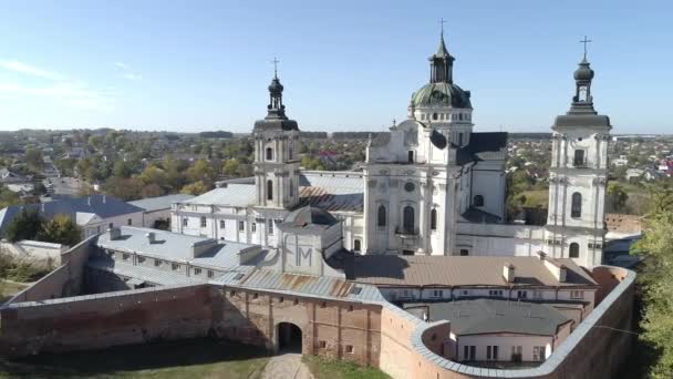 Berdychiv Deki Bare Carmelites Manastırı Nın Insansız Hava Aracı Görüntüleri — Stok video