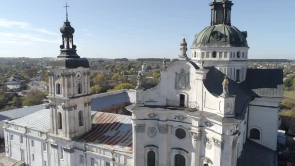 Berdychiv Deki Bare Carmelites Manastırı Nın Hava Aracı Kaldırma Görüntüleri — Stok video